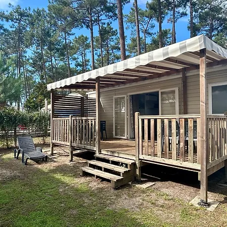 Campingplads Les Dunes D'ezc - Mobil-home Familial 6-8 Personnes, 3 Confort Premium Dans Un 4 Etoiles Saint-Julien-en-Born